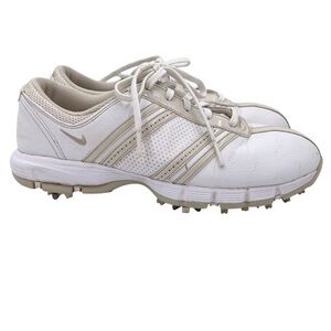 Nike Delight Golf Shoes Women's Size 9.5 Synthetic Leather White Birch Lace Up